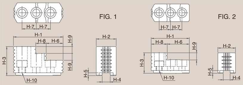 Hard Jaws (HJ-Series) For Hydraulic Chuck Specification