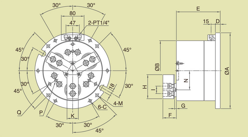 PLVE - Pull Back Power Chuck Fixture Specifications